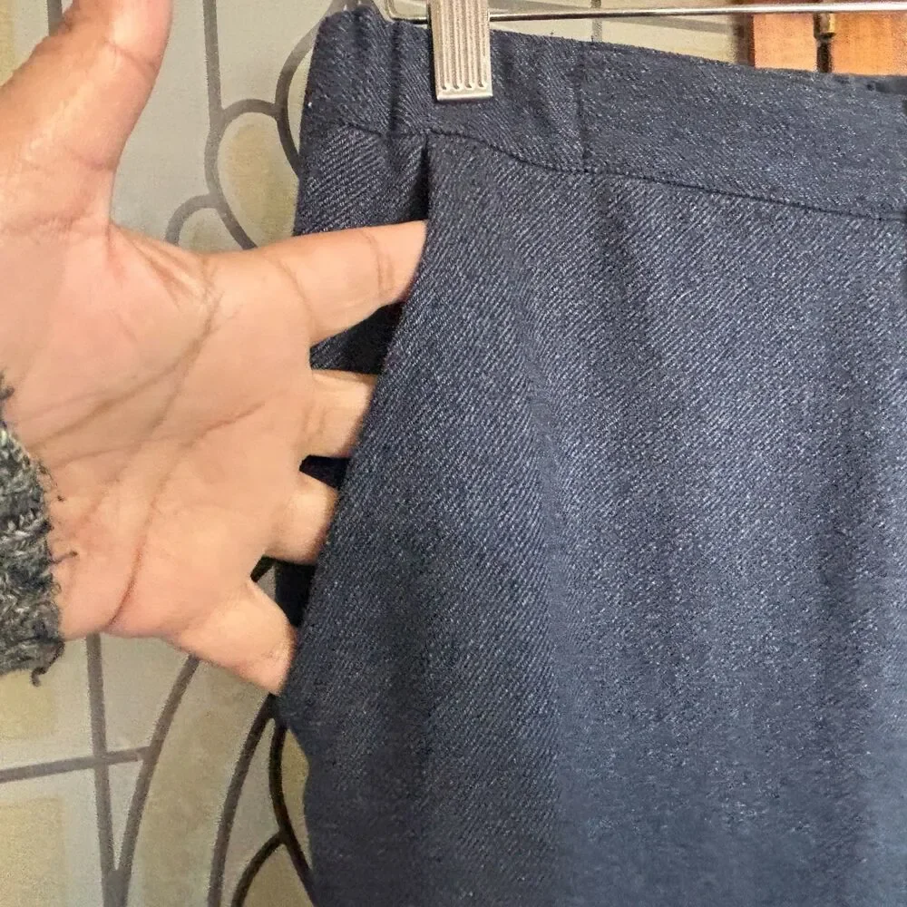Native Youth Navy Blue Wool Weekend Surge Slim Fit Cargo Pants Size 30